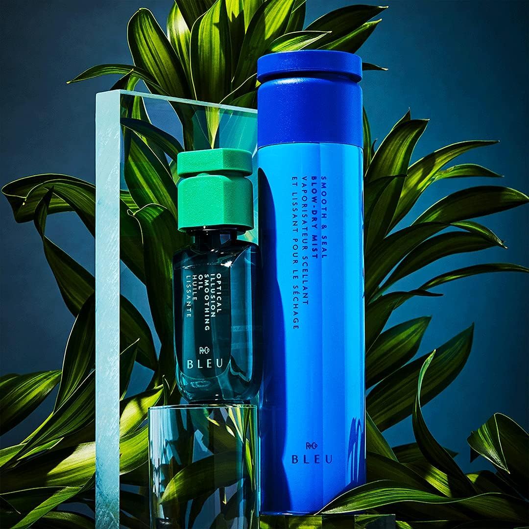 R+Co BLEU Smooth & Seal Blow Dry Mist - Strengthens, Repairs, Nourishes, Protects from Thermal Damage, Seals Cuticle for Sleek, Humidity-Resistant