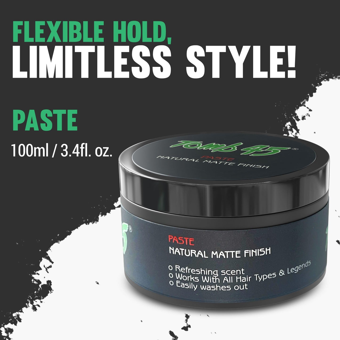 Tomb 45 Styling Paste for Men and Women - Medium Hold With a Matte Finish For All Hair Types