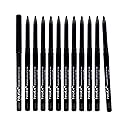 Nabi Retractable Waterproof Eyeliner Pencil - 12?Pack Smudge?Proof, Long?Lasting & Hypoallergenic Professional Makeup Eyeliner for Sensitive Eyes