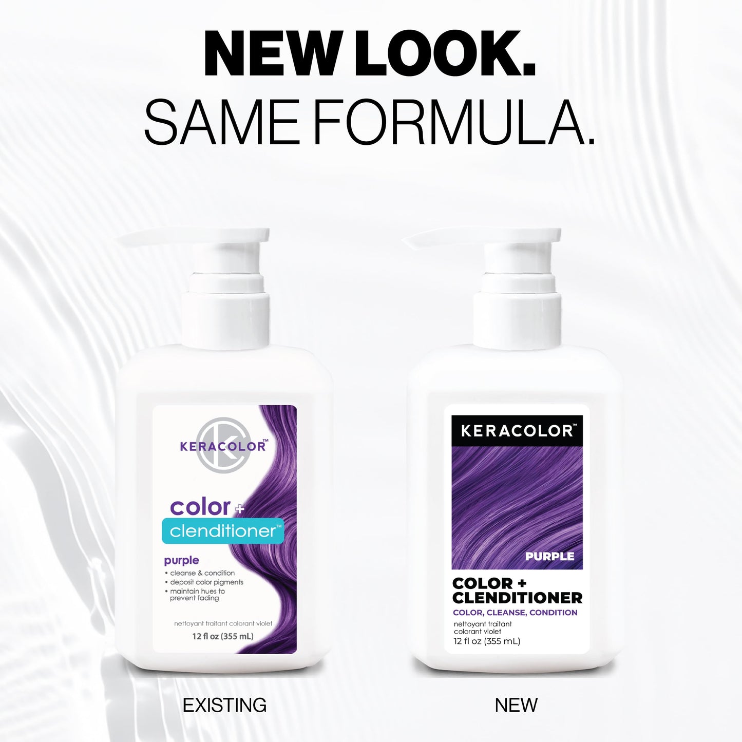Keracolor Clenditioner PURPLE Hair Dye - Semi Permanent Hair Color Depositing Conditioner, Cruelty-free, 12 Fl. Oz.