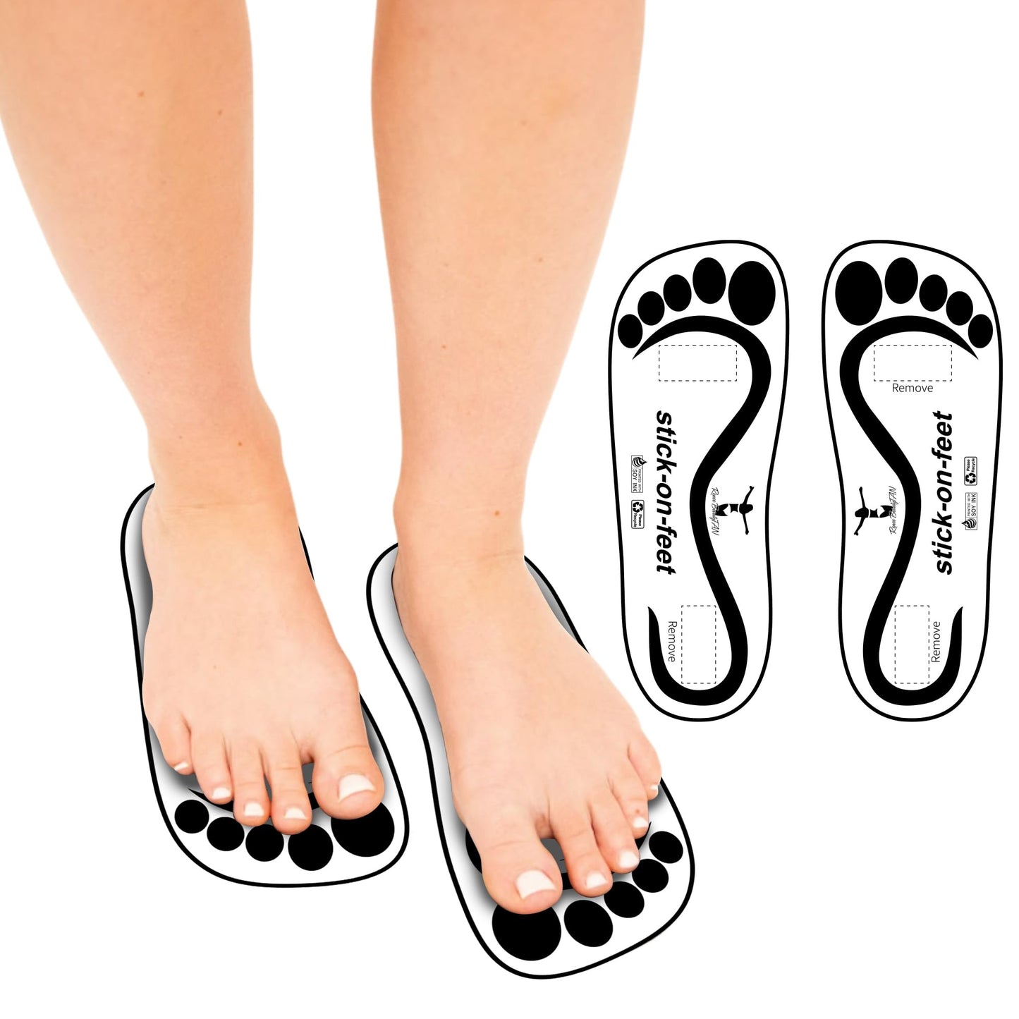 60Pairs(120Feets) Premium Disposable Spray Tanning Fee Stick On Sole Protector for Sunless Tanning