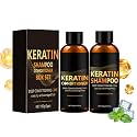 Keratin Shampoo and Conditioner Set, Travel Repair Hair Care Set for Damaged Hair, Intense Hydration, Frizz Control, Smoothing & Strengthening