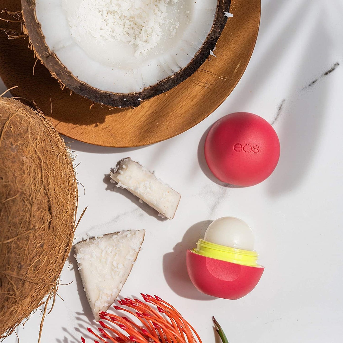 eos Super Soft Shea Sphere Lip Balm – Coconut Milk, Deep Hydration, Moisture-Sealing, Sustainably-Sourced Ingredients, 0.25 oz