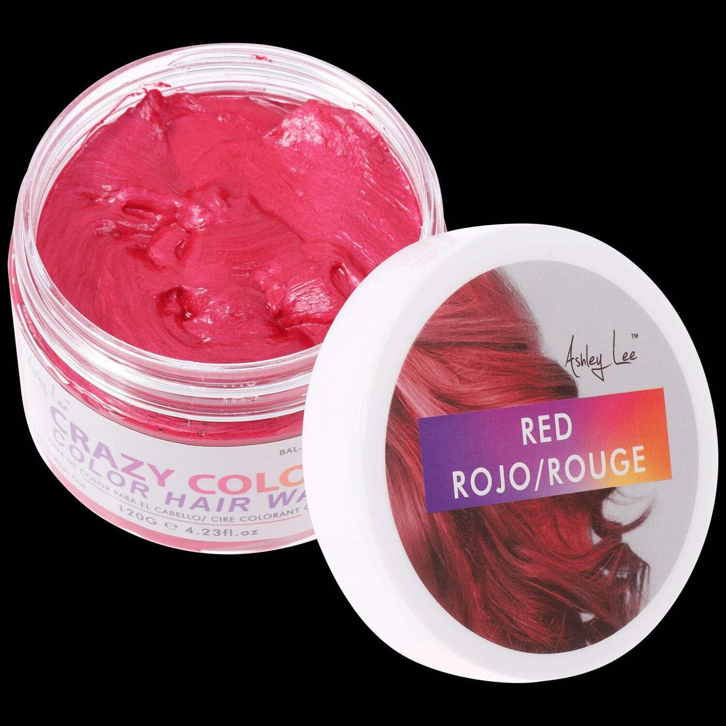 Unisex DIY Hair Color Wax Mud Dye Cream Temporary Modeling 9 Colors waterproof 120G (Red)