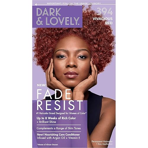Dark & Lovely Dark And Lovely Fade Resistant Rich Conditioning Color Hair Dye/Hair Colour 394 Vivacious Red