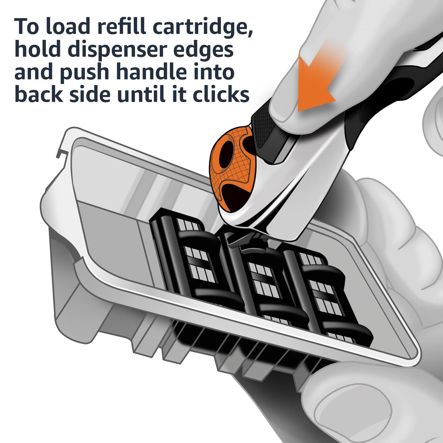 Amazon Basics 3-Blade Razor Refills for Men with Dual Lubrication, 8 Cartridges (Fits Amazon Basics Razor Handles only) (Previously Solimo) (Pack Beauty and Personal Care Amazon Basics