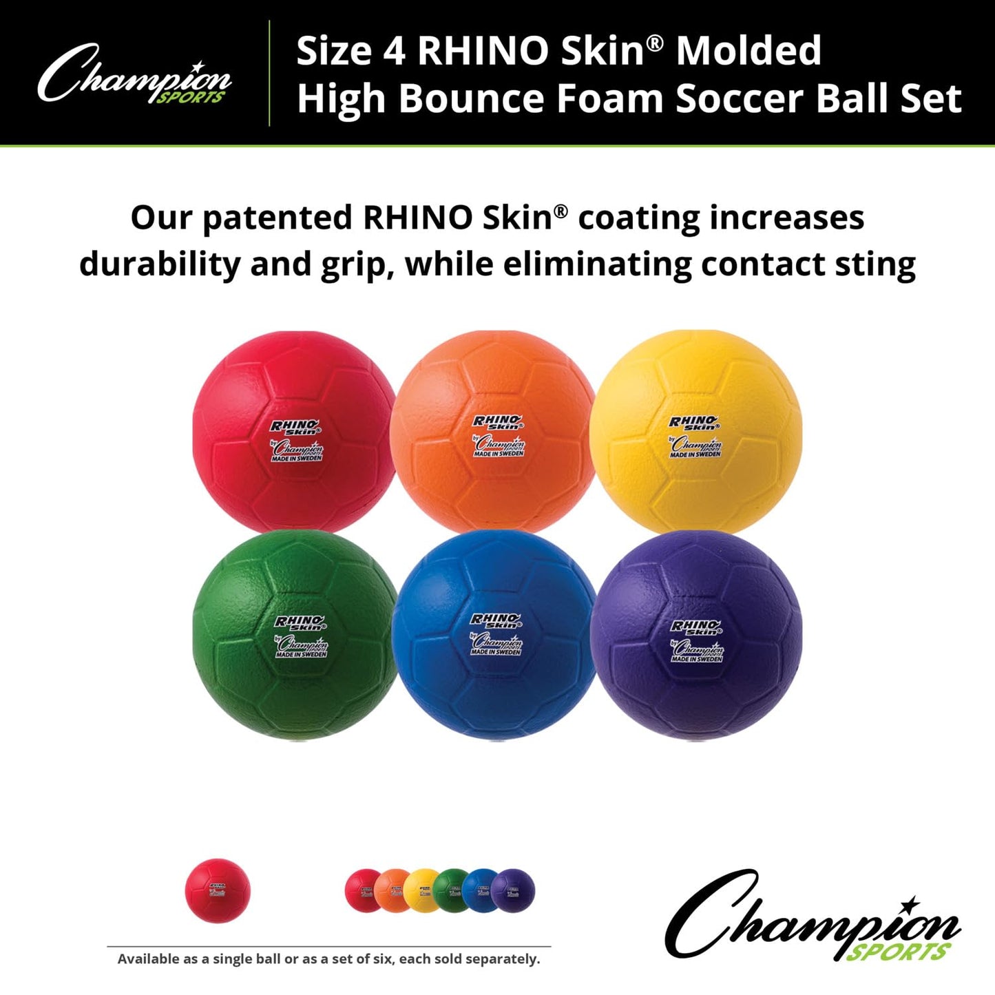 Champion Sports Rhino Skin Soccerball Set