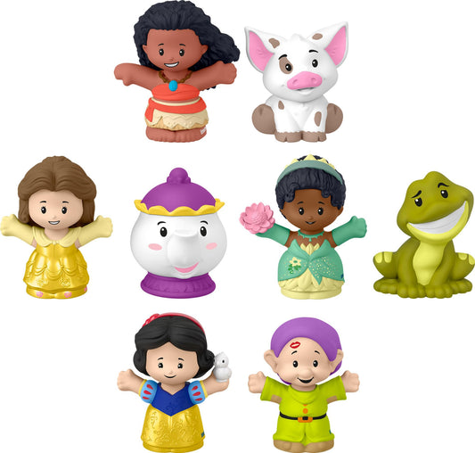 Fisher-Price Little People Disney Princess Story Duos – 8-Piece Toddler Figure Set for Pretend Play, Kids Ages 18M+