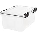 IRIS 19 Quart Weathertight Storage Box, Clear - 110380