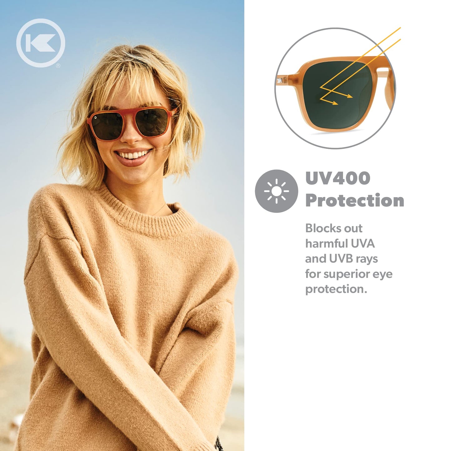 Knockaround Pacific Palisades Polarized Sunglasses For Men & Women, Full UV400 Protection (Pierside)