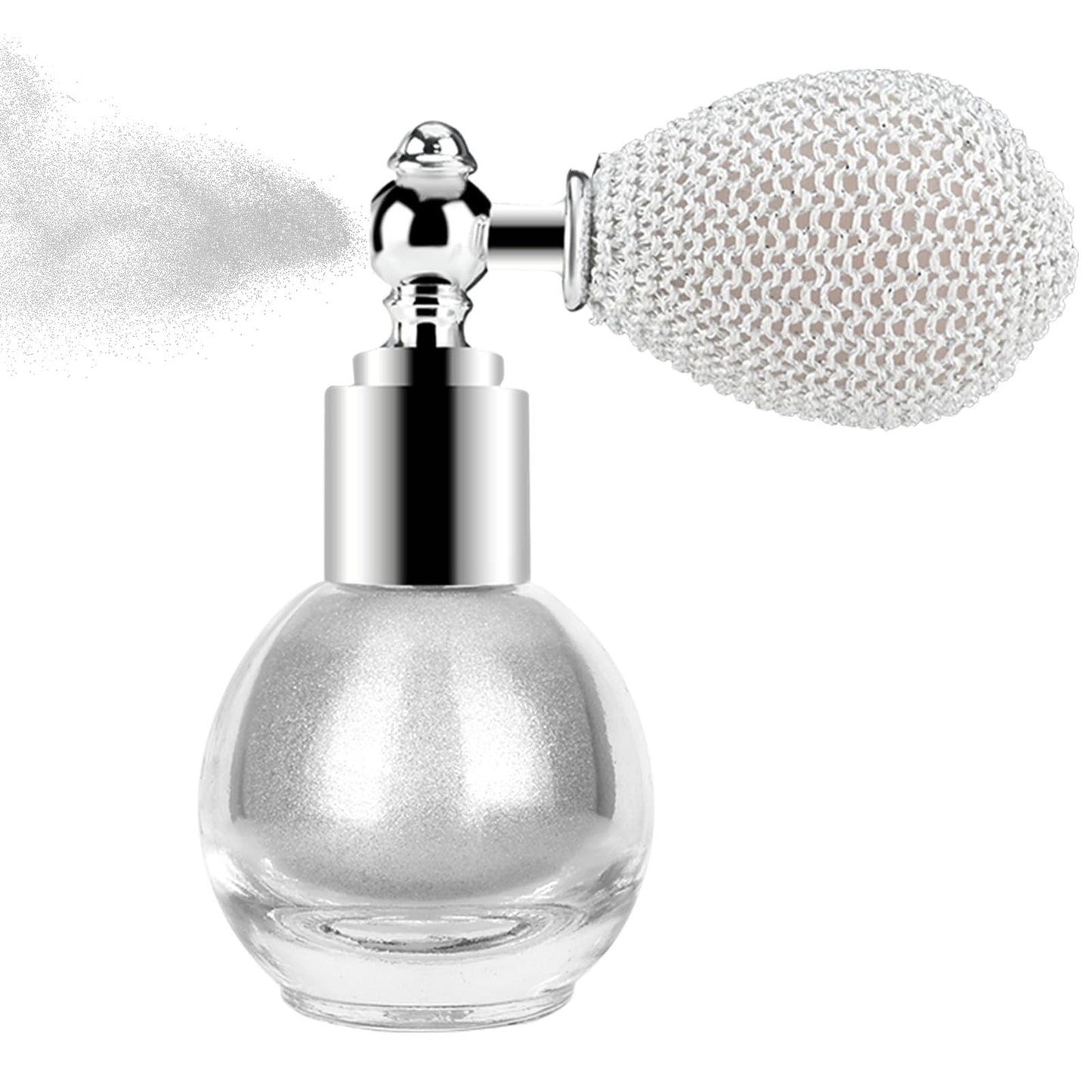 KYDA Glitter Powder Spray, Loose Shimmer Powder, Highlighter Spray Makeup for Face Body Hair, Lasting Glitter Hairspray, Cosmetic Sparkling Body