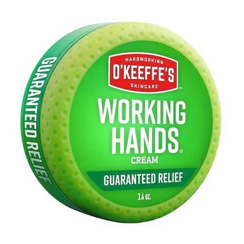 O'Keeffe's Working Hands Hand Cream for Extreme Dryness - 3.4 oz Jar (1 Pack) - Repairing Skincare for Cracked, Dry Hands Beauty & Personal Care O'Keeffe's