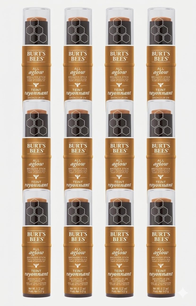 Burt's Bees 100% Natural All Aglow Bronzer Stick - Bronze Splash (1610) - .32oz (12 Pack)