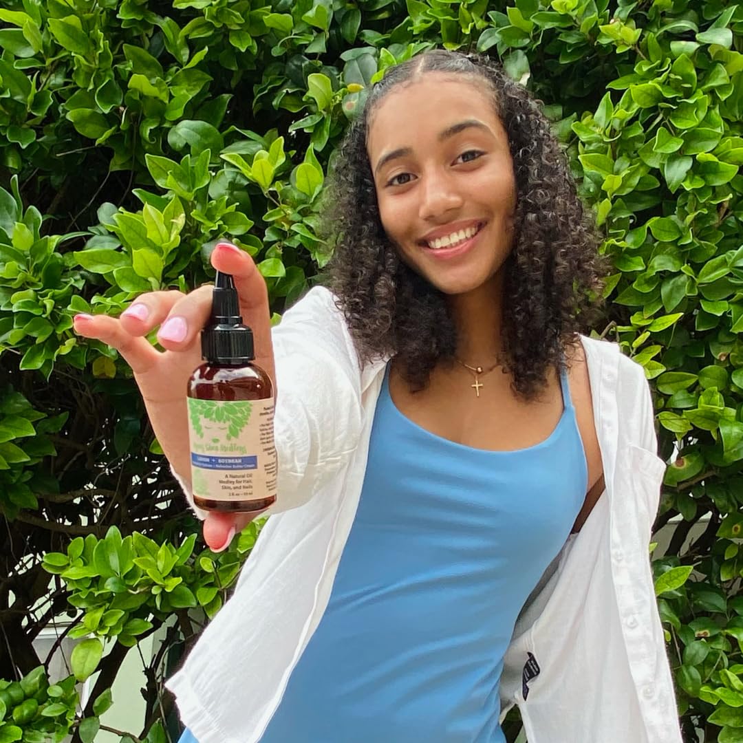Multiuse Lemon + Soybean Oil Medley for Face, Body, and Hair - Natural Soya Bean Oil, Shea Nut Oil, Lemon Essential Oil, and Vitamin E - Seals in