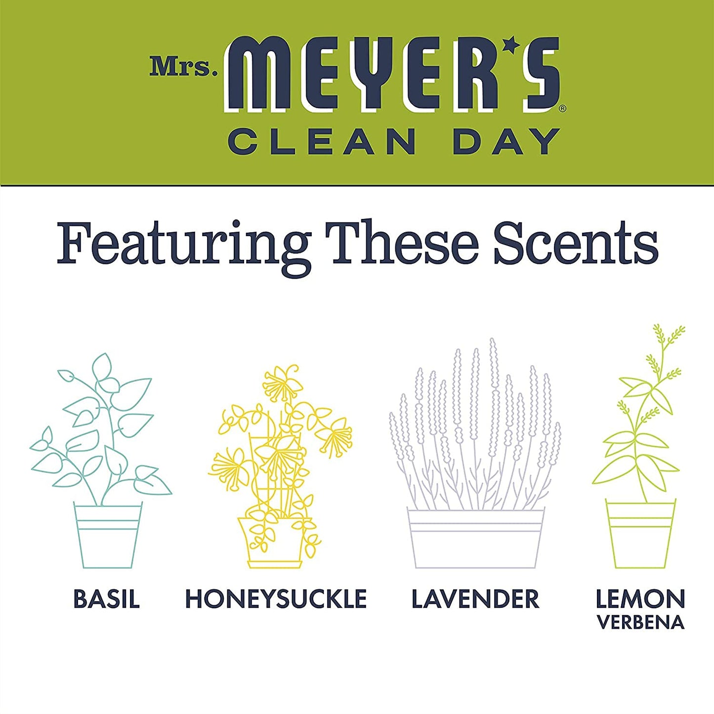 Mrs. Meyer's Lemon Verbena Liquid Hand Soap, Cruelty-Free and Hand Wash Formula Made with Essential Oils,16 oz. (Pack of 2)
