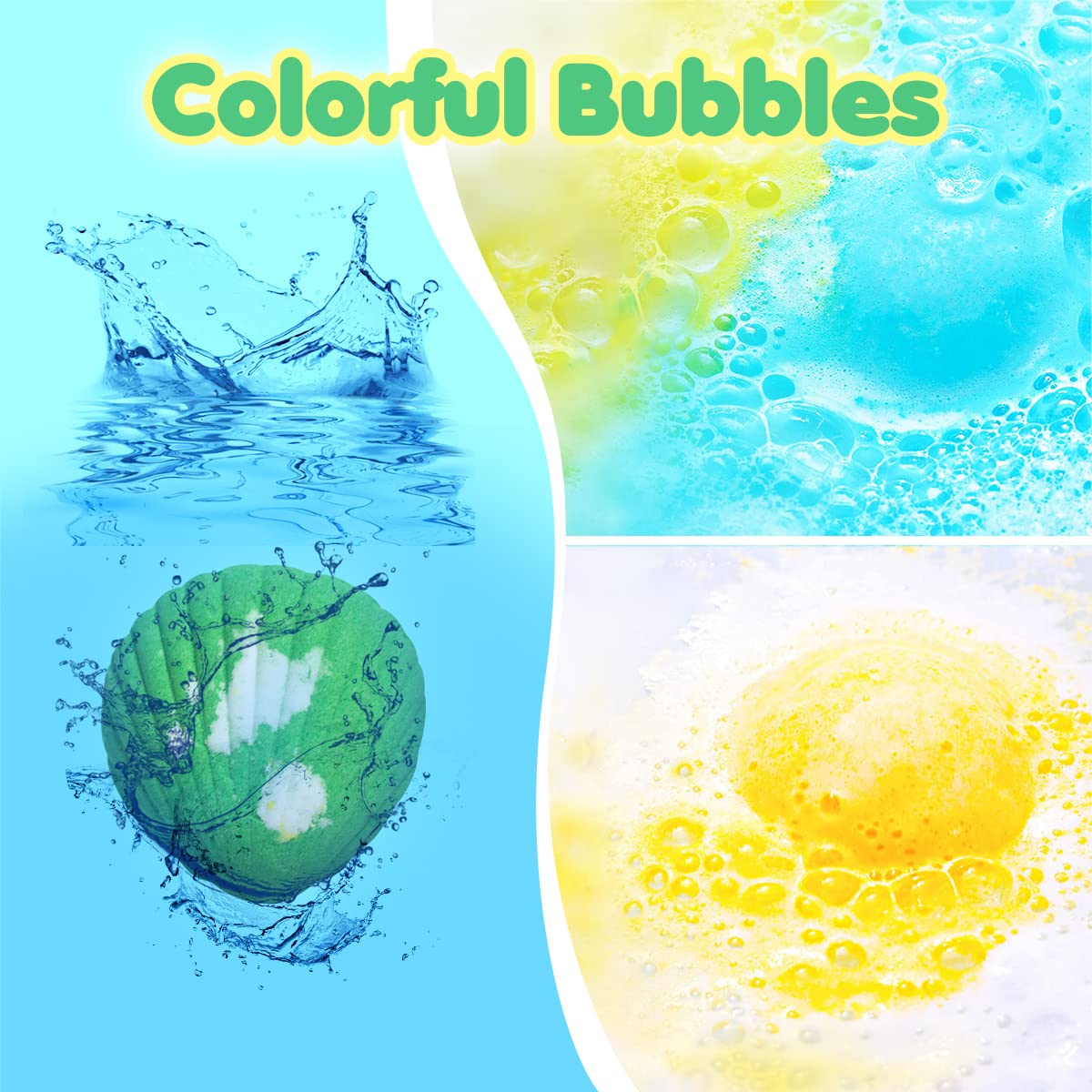 Bath Bombs for Kids with Surprise Toys Inside, 12 Pack Shell Kids Bath Bombs Gift Set for Girls Boys Birthday, Easter, Christmas, Halloween, Handmade…