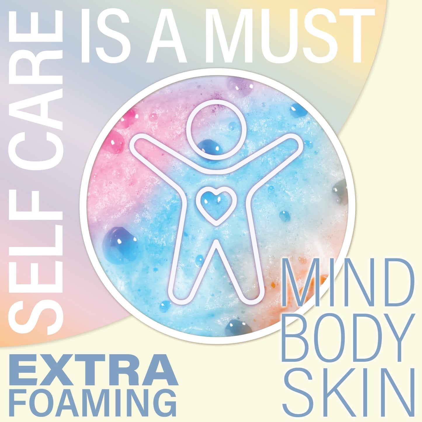 Luxiny Vegan Milk Bath Soak Made with Coconut Milk Powder & Sweet Almond Oil Which Creates A Bath Bomb Dust Soothing Fizz, 8oz (Rainbow)