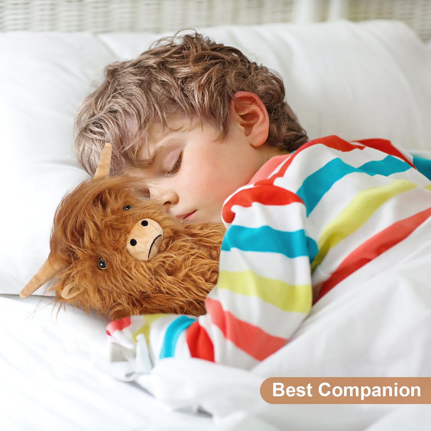 SuzziPals Heatable & Coolable Highland Cow Stuffed Animals Plushie, Microwavable Heating Pad for Soothing & Relaxation, Lavender Scented Cattle Plush…