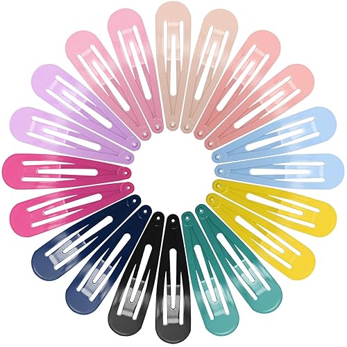 Snap Hair Clips for Women Girls, Funtopia 40 Pcs 7cm / 2.8 Inch Long No Slip Metal Hair Clips, Large Snap Hair Barrettes Hairpins for Thick Hair