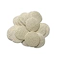Facial Loofah Pads, 2.36 inches Round Complexion Natural Loofah Facial Discs Exfoliating Facial Loofah Skin Scrub Pack of 20