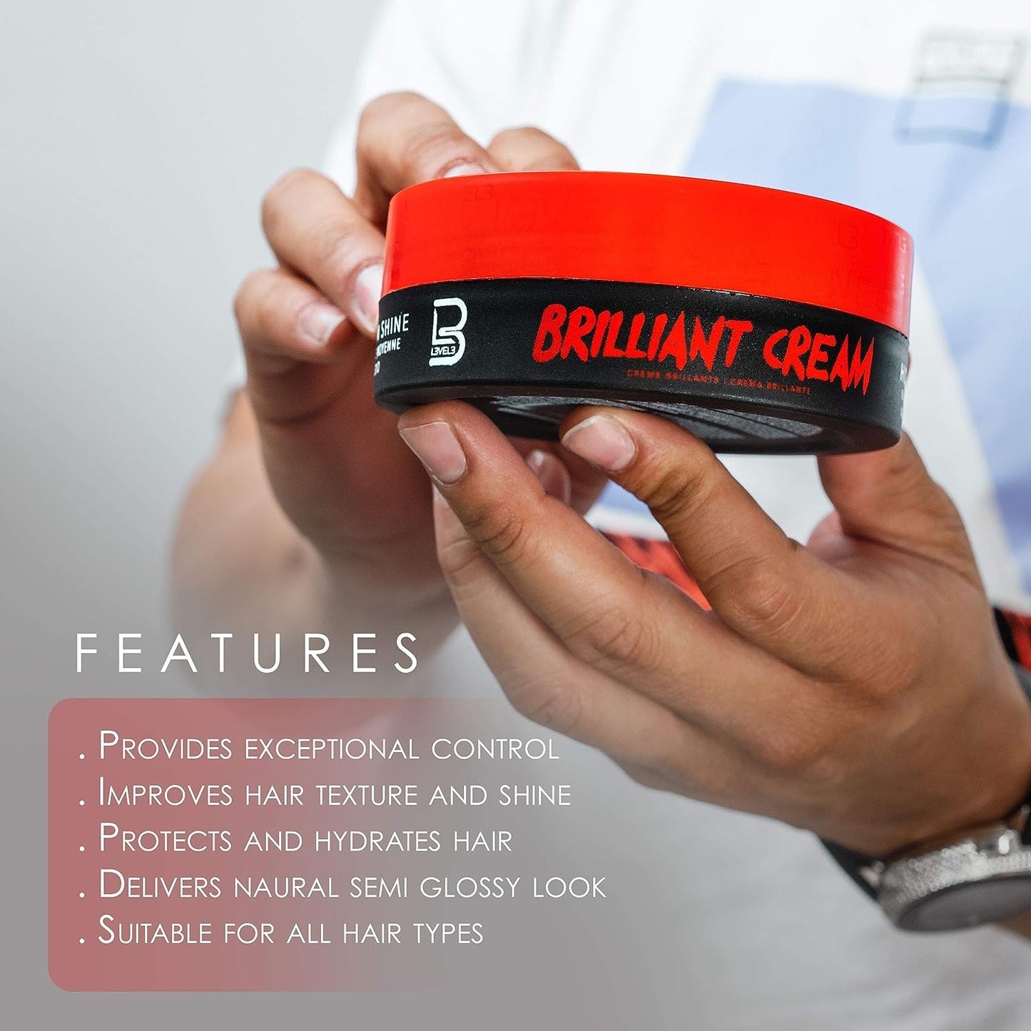 Level 3 Brilliant Cream - Improves Hair Texture & Shine - Natural Look & Hydration