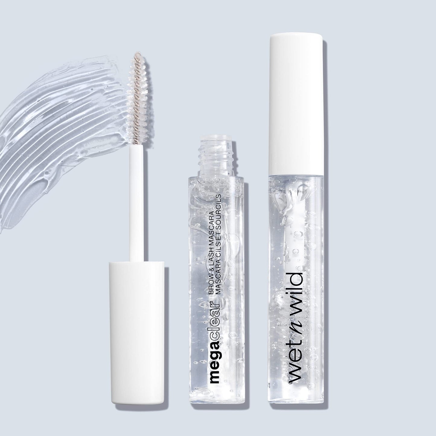 wet n wild Mega Clear Brow & Lash Mascara - Sculpts Brows, Defines Lashes, Conditioning with Soy Protein & ProVitamin B5, Primer & Top Coat