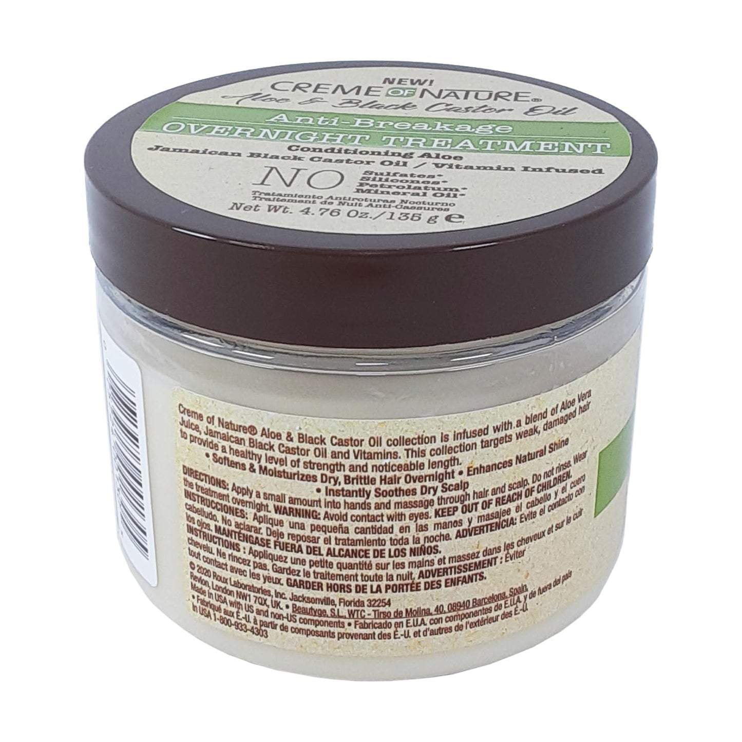 Creme of Nature, Anti-Breakage Overnight Treatment, With Aloe Vera Juice, Jamaican Black Castor Oil, 4.76 Oz