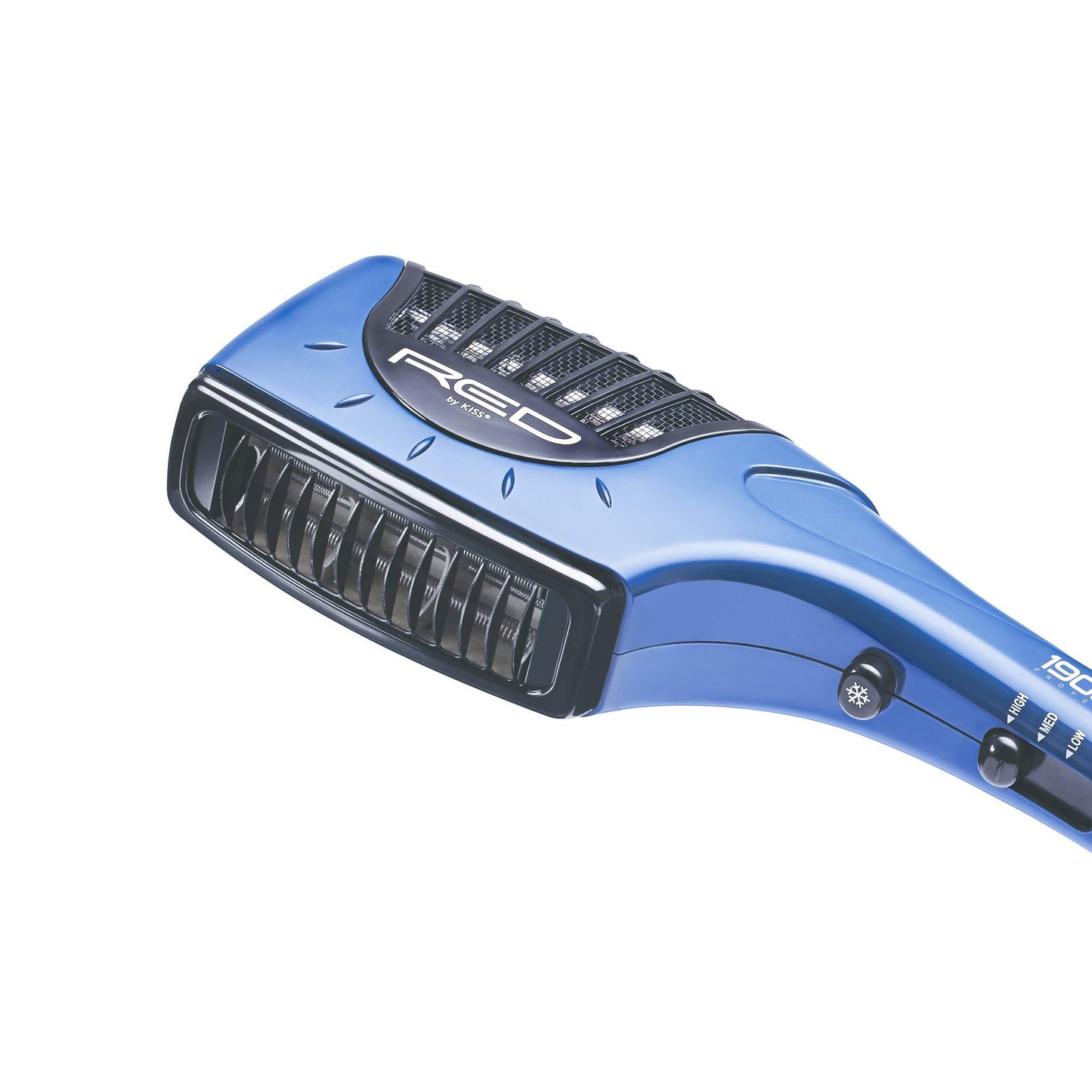 RED by KISS 1900 Ceramic Hair Styler with Detangler Pik, Professional Quick Blow Dry Comb, 3 Heat/Speed Settings, Cool Shot Button, Ideal for Curling