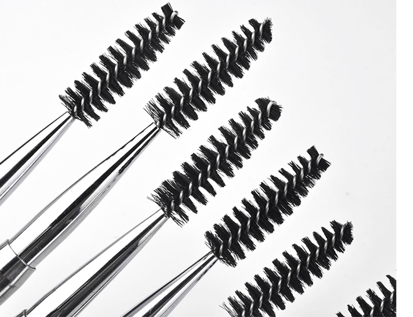 JOSALINAS 2PCS Mascara Brushes Eyebrow Eyelash Brushes Mascara Wands Applicators Eye Brushes Portable Cosmetic Brushes with Cap Spoolies Brushes