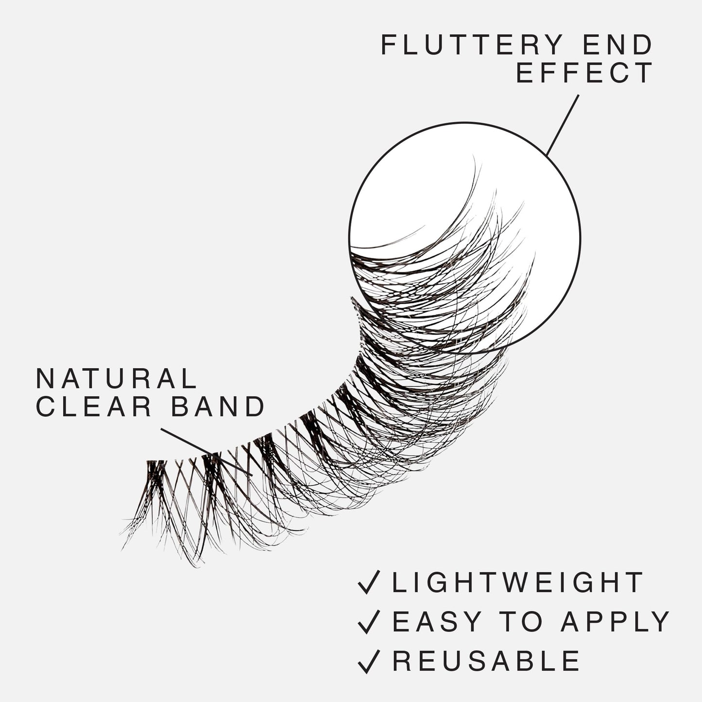 i-ENVY The Classic - Timeless Wispy Lash Extension, Modern & Redefined Eye Look, Lightweight Undetectable Clear Band for Natural Look (07)