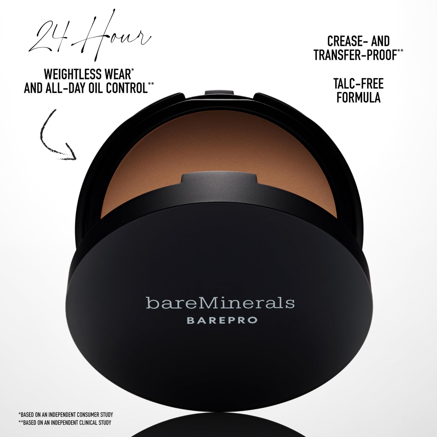 bareMinerals Barepro 24HR Skin-Perfecting Powder Foundation, Matte Pressed Powder Foundation Full Coverage with Plant-Based Squalene, Oil Control Beauty and Personal Care bareMinerals