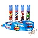 Lip Smacker Marvel, 4 piece lanyard set, lip balm for kids - Iron Man, Captain America, Spider Man, Hulk