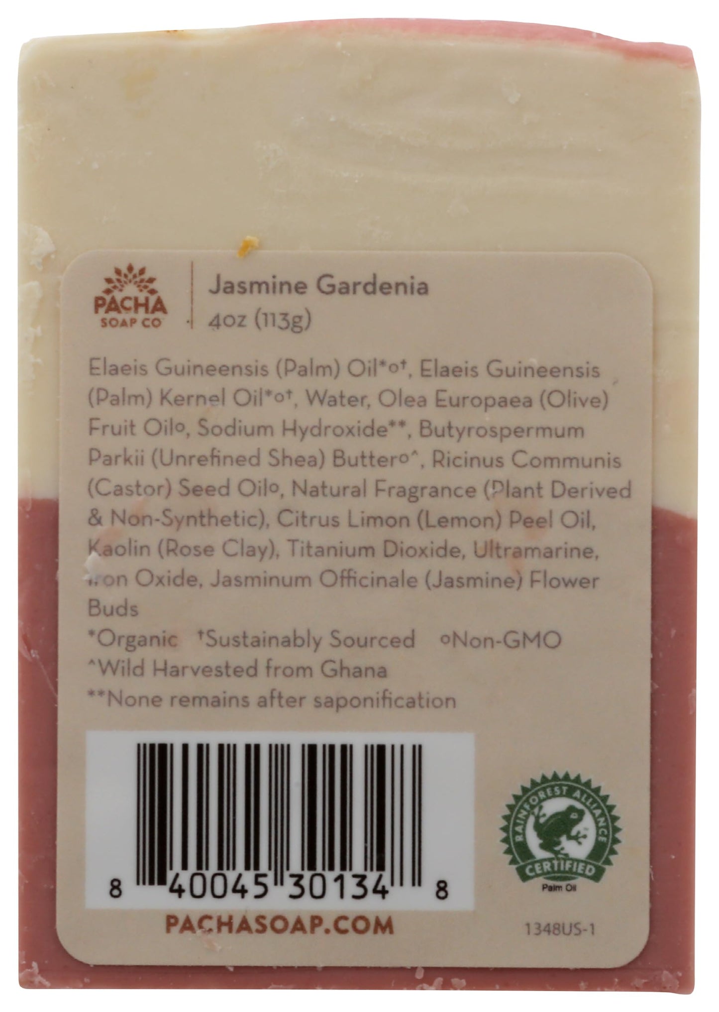 PACHA SOAP Jasmine Gardenia Bar Soap, 4 OZ