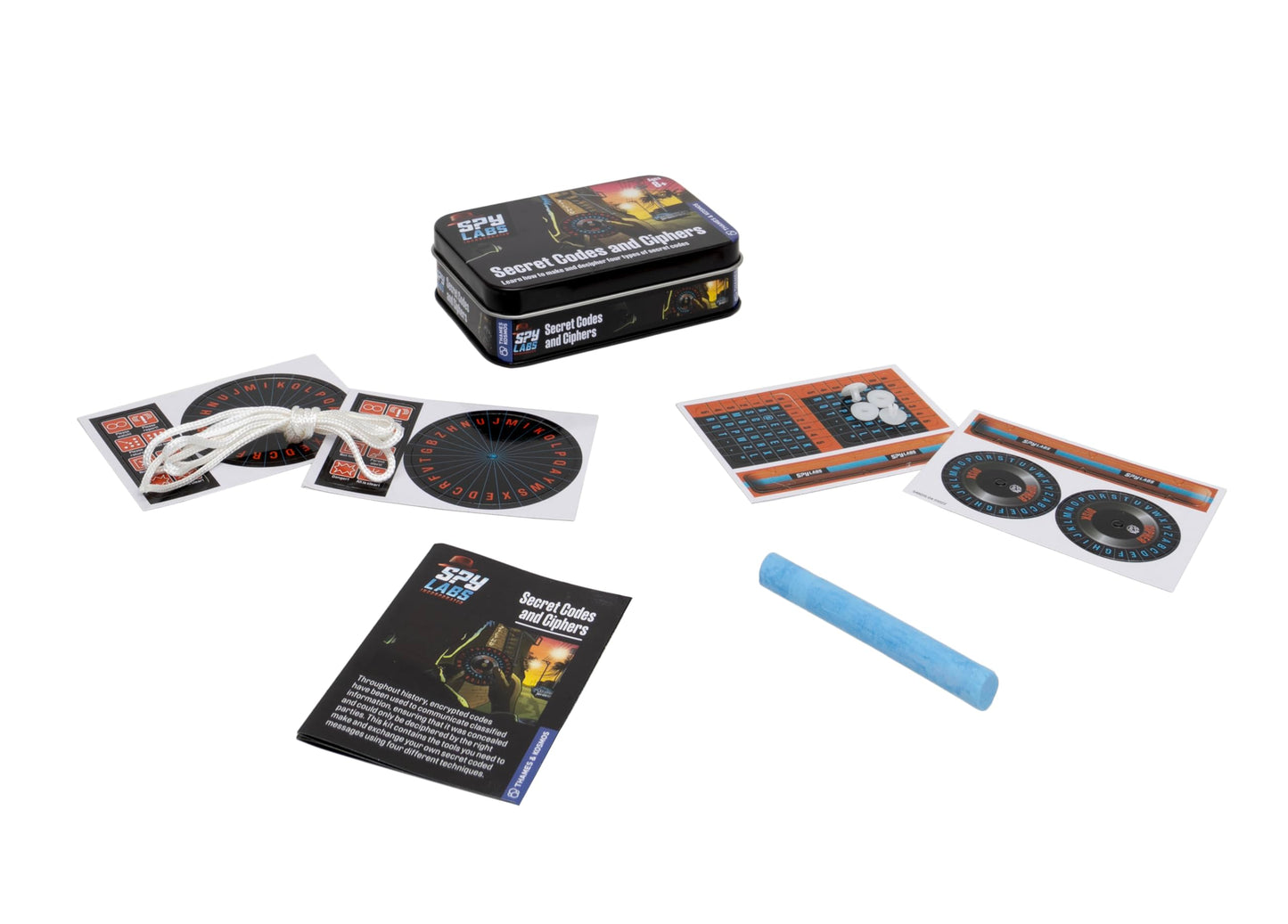 Thames & Kosmos Spy Labs Secret Codes & Ciphers Kit – Learn to Create & Exchange Coded Messages with Detective Tools for Young Investigators