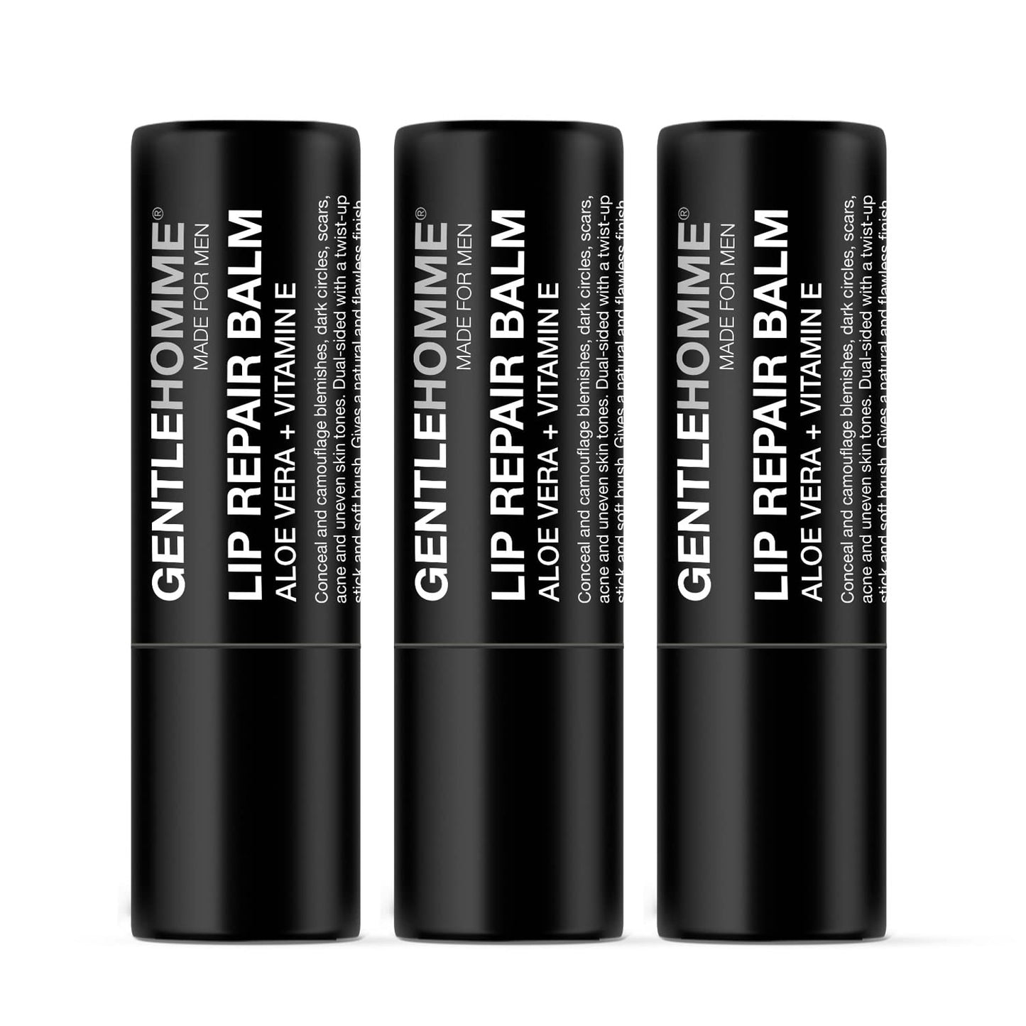 Gentlehomme - Lip Repair Balm - Men’s Lip Balm with SPF 15 - With Aloe Vera & Vitamin E - Repair & Hydrate Dry, Cracked, Chapped Lips - Long-Lasting