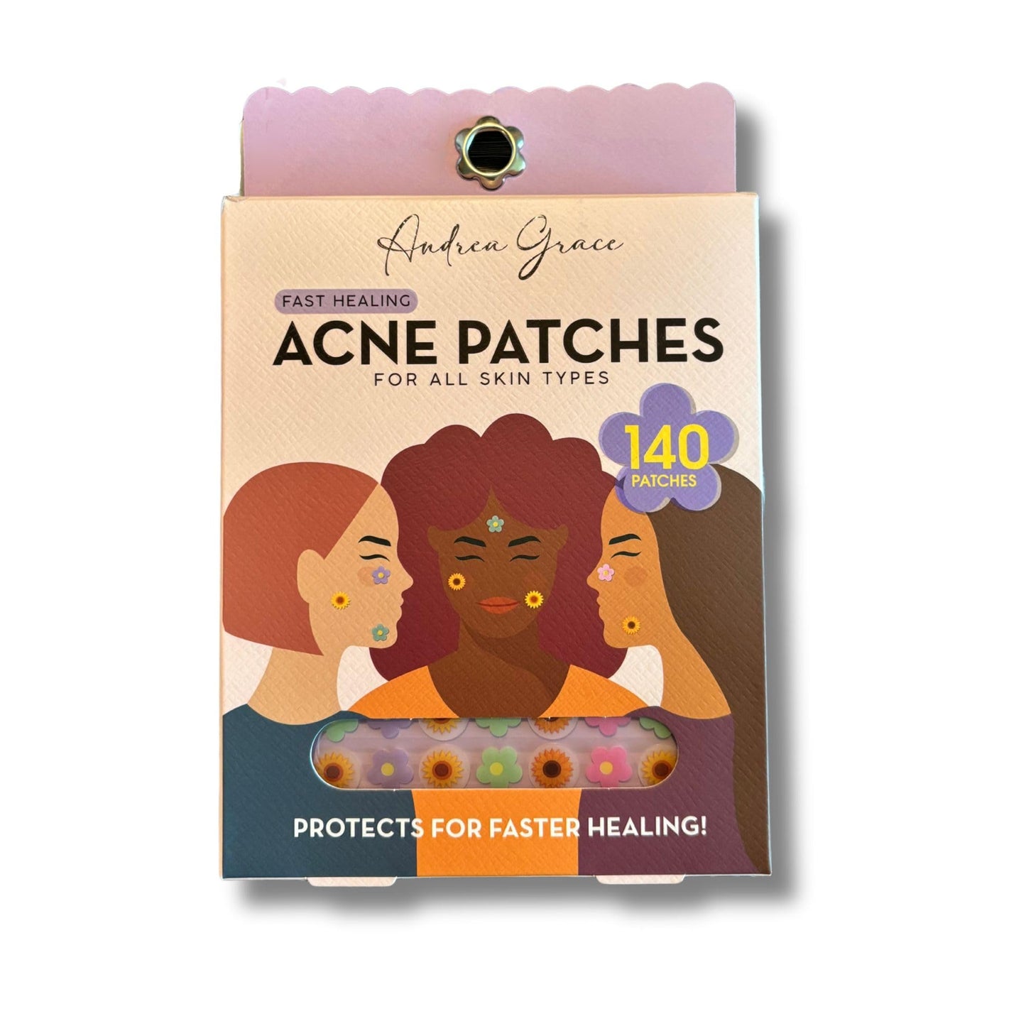 Andrea Grace Pimple Patches Cute Acne Patches for Face (140 Patches) with Hydrocolloid, Tea Tree Extra & Salicylic Acid, Colorful Fun Designs - Pimple
