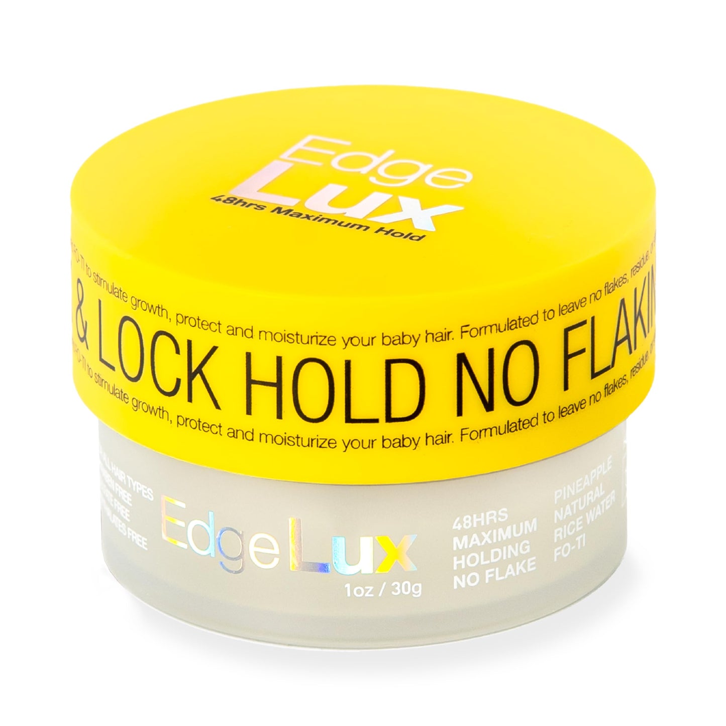 Lux Collection Edge Control Gel for 4C Hair - 48 Hour Maximum Hold Edge Control, Edge Lux with Castor Oil, Keratin & Biotin, Non-Flaking Styling Gel
