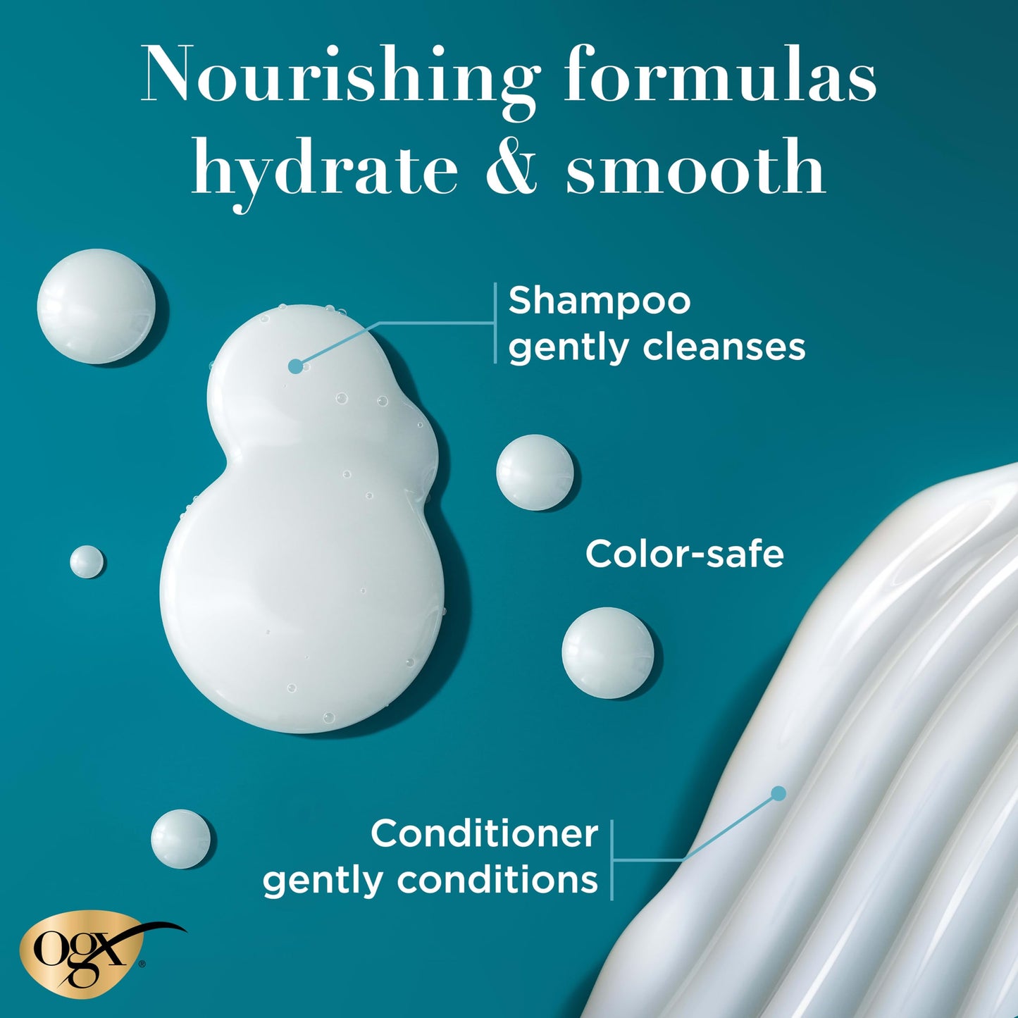 OGX Shampoo and Conditioner Set, Nourishing + Coconut Milk, Shampoo and Conditioner for Moisturizing & Strengthening Hair Care, Formulated without