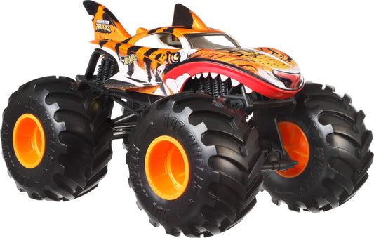 Hot Wheels Monster Trucks, Oversized Monster Truck, 1:24 Scale Die-Cast Toy Truck with Giant Wheels and Cool Designs