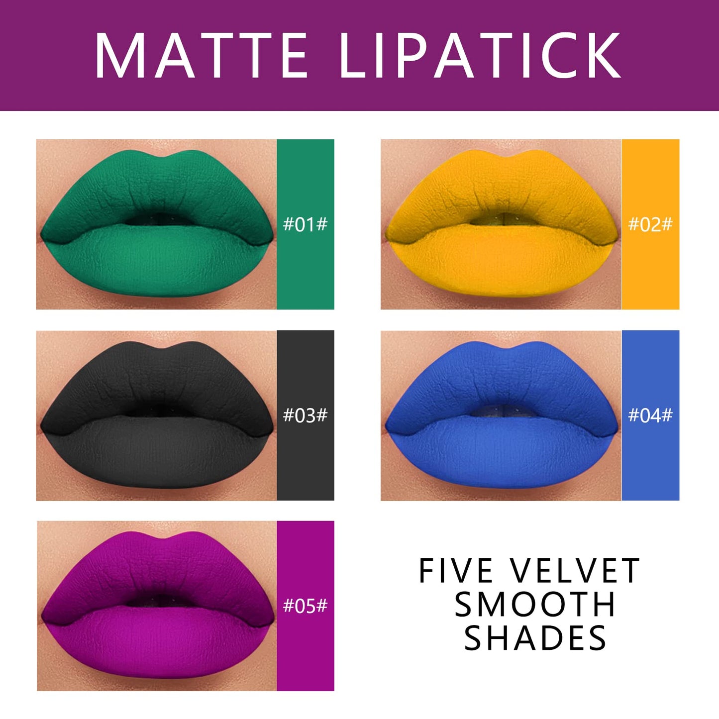 KYDA 10 Colors Lipstick Set, 5 Matte Velvet & 5 Shimmer Metallic Lips Color, Non-Stick Cup Long Wear Lip Glaze, High Pigmented Lipstick Cosmetic Gift