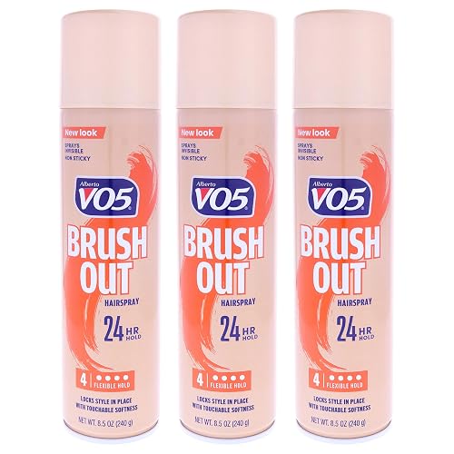 Alberto VO5 Crystal Clear Brush Out Hair Spray for Unisex - 8.5 oz Hair Spray - Pack of 3
