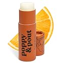 Poppy & Pout Orange Blossom Jumbo Lip Balm | All Natural Lip Balms & Moisturizers | Hydrates with Beeswax, Vitamin E, Organic Coconut Oil |
