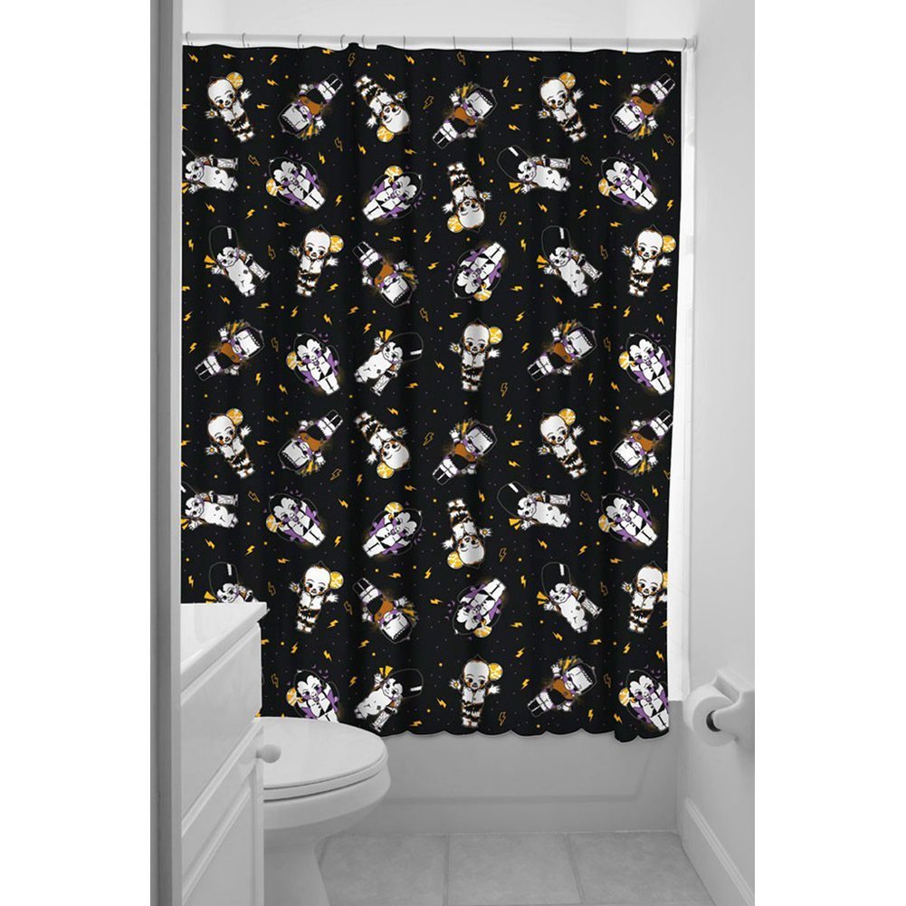Sourpuss Monster Kewpies Shower Curtain Black