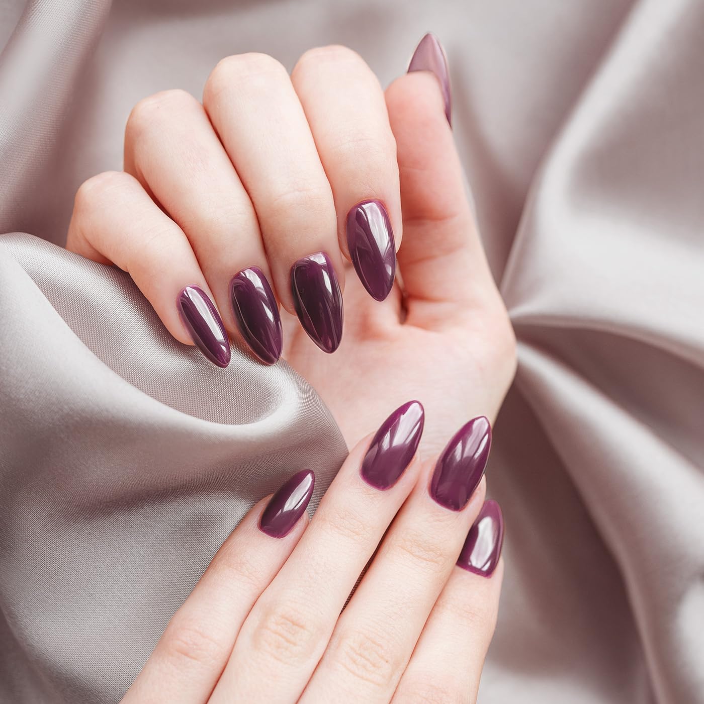 Lechat Gel Polish - Antonella, Color and Top in One Coat, Shiny Long-Wear, Dark Purple Gel Polish Beauty & Personal Care LECHAT