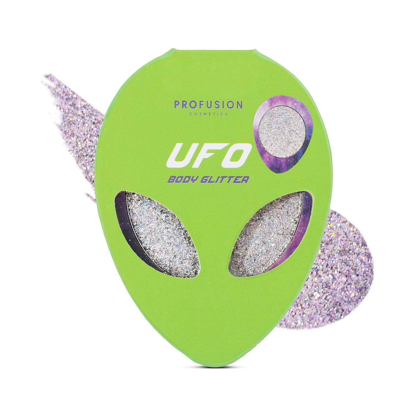 Profusion Cosmetics UFO Body Glitter, Chunky & Fine Pressed Glitter for Face & Body, Long-Lasting Multi-Purpose Sparkly Makeup for Festivals, Parties