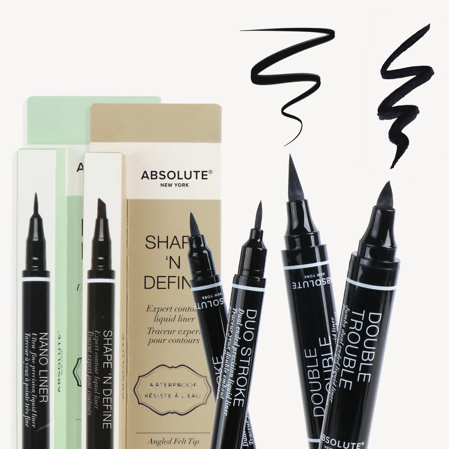 Absolute New York Nano Liner Super Slim Angled Tip Double Ended Liner