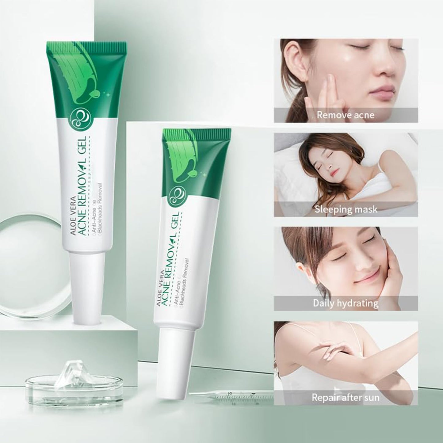 MIESCHER Organic Aloe Vera Gel - with Fresh Aloe Gel for Face and Body, Skin Care for Deeply & Rapidly Moisturizing, Firming, Sunburn Relieve Skin