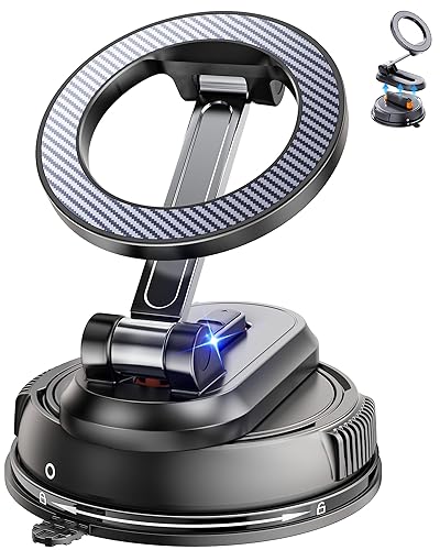 2-IN-1 Car Phone Holder for Magsafe【28 Strong Magnets】Magnetic Phone Holder for Car Phone Mount【360°】Phone Holders for Your Car Accessories for Women…