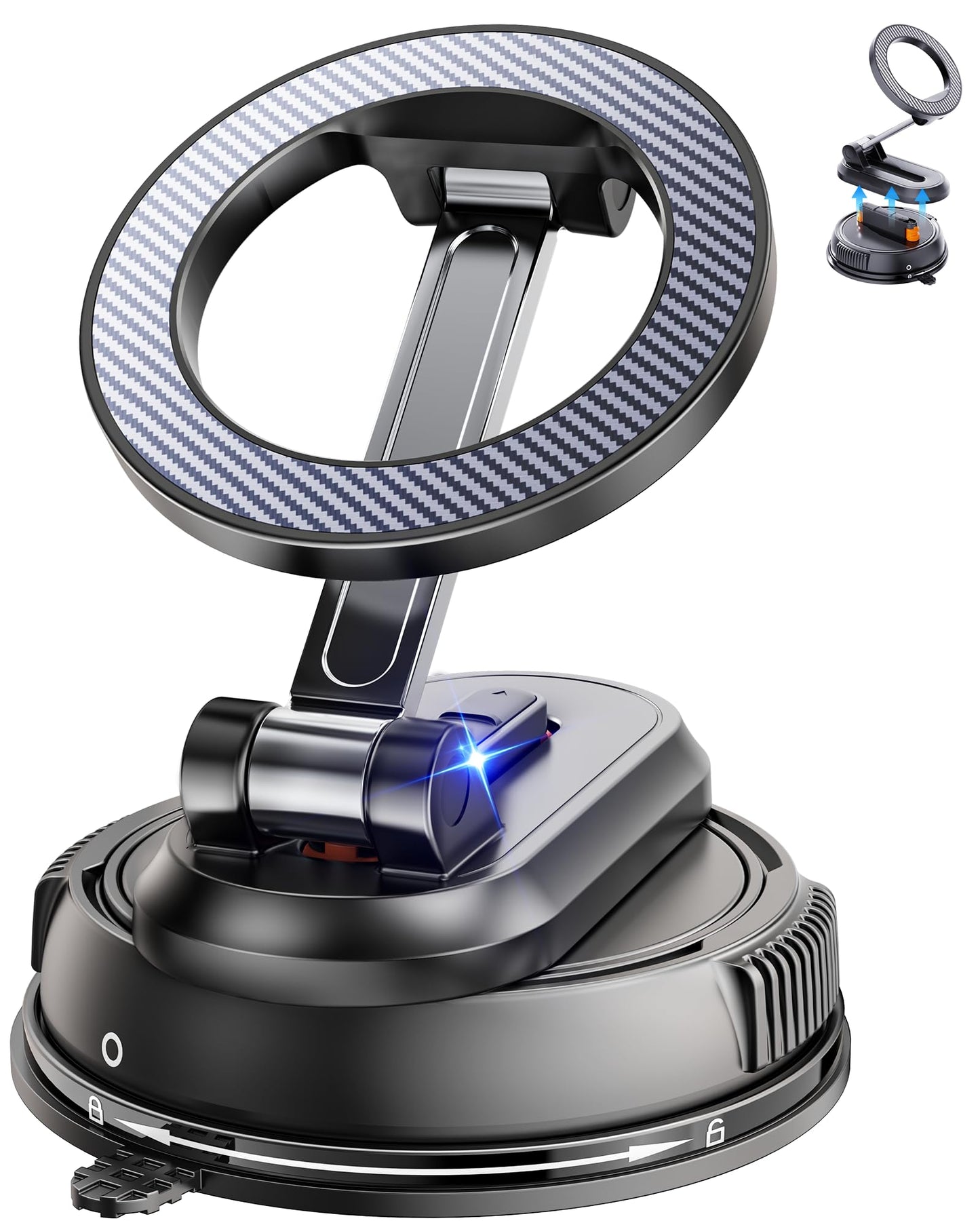 2-IN-1 Car Phone Holder for Magsafe【28 Strong Magnets】Magnetic Phone Holder for Car Phone Mount【360°】Phone Holders for Your Car Accessories for Women…