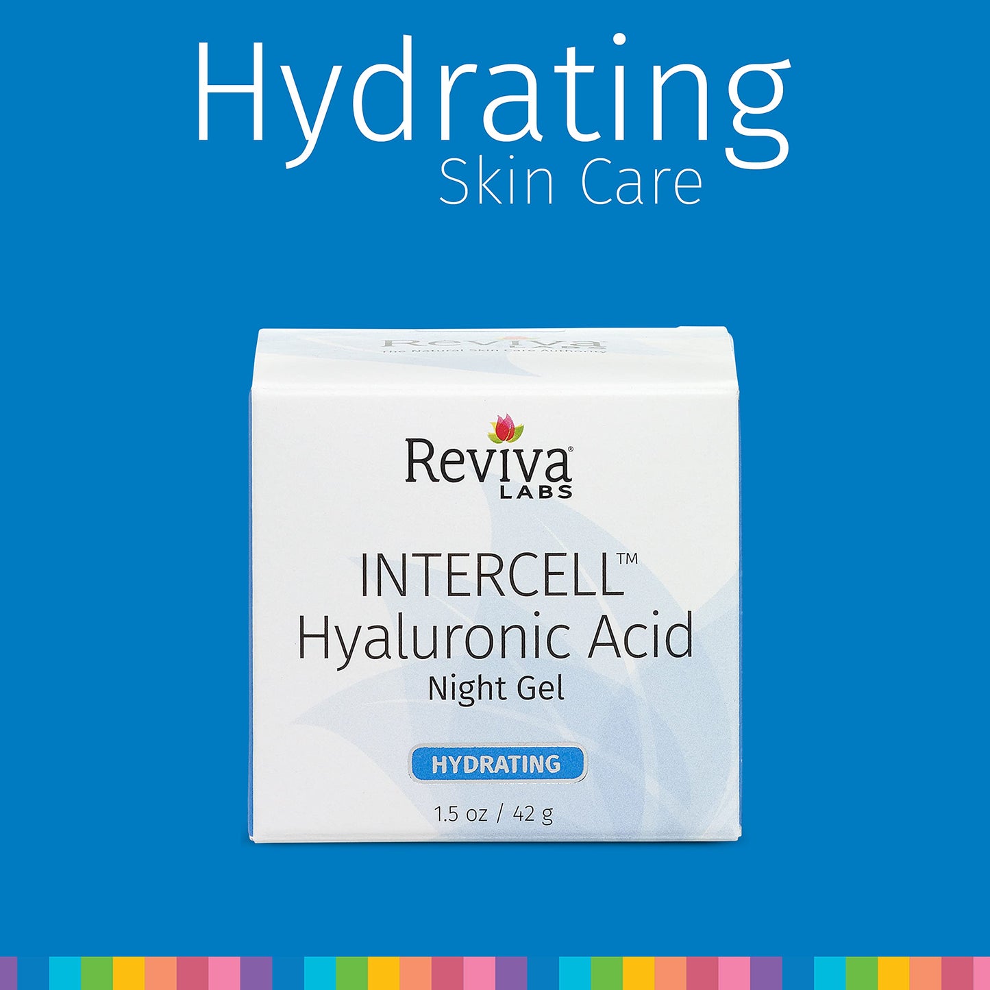 Reviva Intercell Night Face Gel With Hyaluronic Acid, Increase Skin Moisture - 1.25 Oz